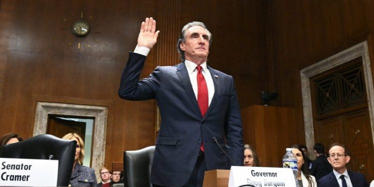 Burgum grilled on environmental issues targeted by Trump during confirmation hearing: ‘Drill, baby, drill’